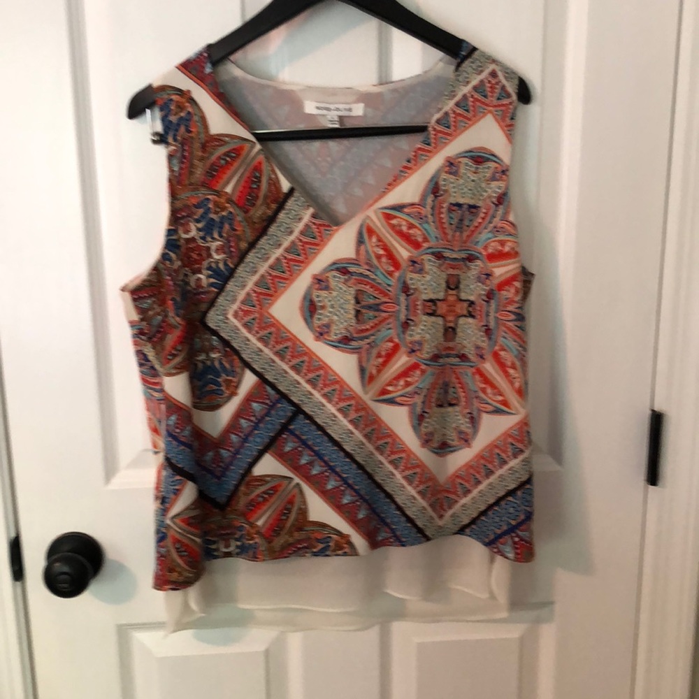 Rose & Olive Sleeveless Blouse